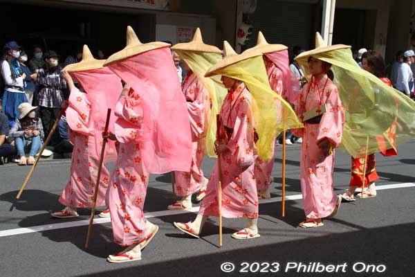 Ladies in waiting for Tokuhime, wife of Hojo Ujinao. 
Keywords: Kanagawa Odawara Hojo Godai Matsuri Festival samurai parade