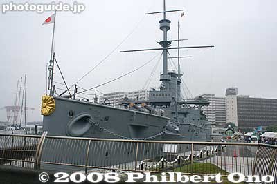 The ship has been very well restored. It was built in 1902 in the UK. It became a memorial ship in 1926, later fully restored in 1961.
Keywords: kanagawa yokosuka mikasa park battleship museum boat imperial navy crest