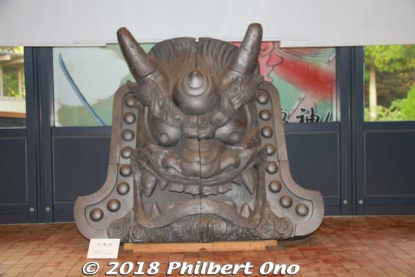 Giant oni-gawara roof ornament.
Keywords: kyoto Fukuchiyama oni museum ogre demon devil