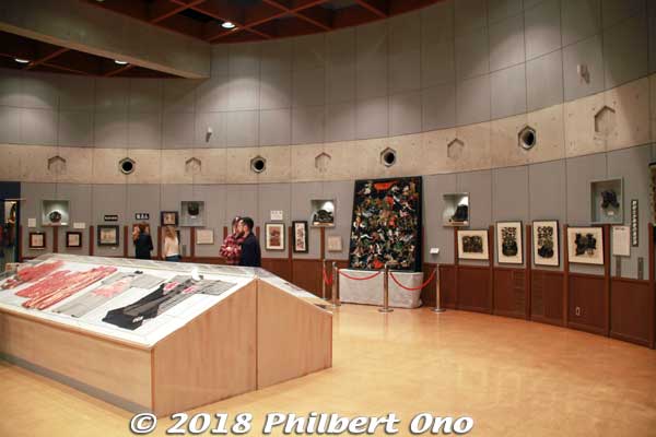 Large exhibition room displaying oni artworks.
Keywords: kyoto Fukuchiyama oni museum ogre demon devil