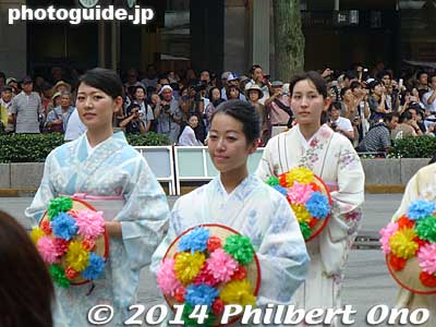 Hanagsa beauties.
Keywords: kyoto gion ato matsuri festival Hanagasa Parade