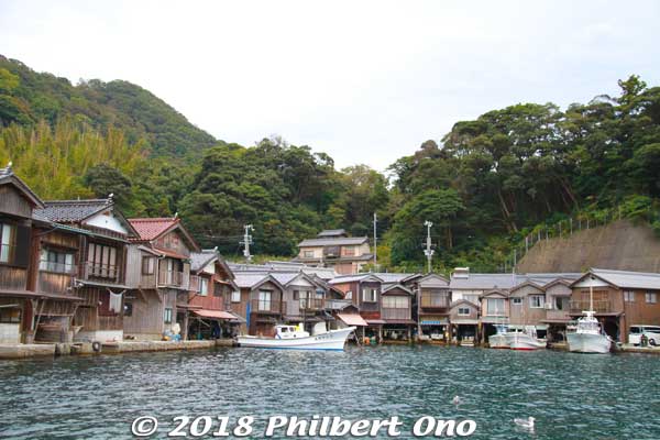 Some of the funaya offer lodging where you can stay above the boat garage. They get booked up quickly though. They let you go fishing by boat or from shore. 
Keywords: kyoto ine funaya boat house fisherman village