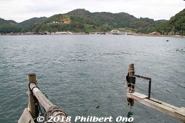 Looking out from the boat garage. 
Keywords: kyoto ine funaya boat house fisherman village