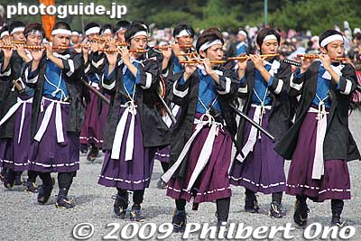 Imperial army musicians, flutists.
Keywords: kyoto jidai matsuri festival of ages