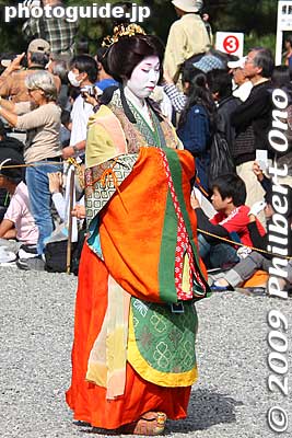 Ono no Komachi was a famous poet reputed to be exceptionally beautiful. She wrote many poems about love as she had many love affairs. 小野小町
Keywords: kyoto jidai matsuri festival of ages