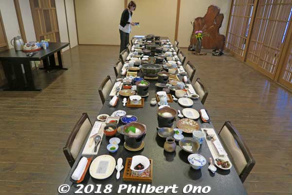 Breakfast.
Keywords: kyoto kyotango Tango Peninsula Shorenkan Yoshinoya hot spring ryokan onsen inn