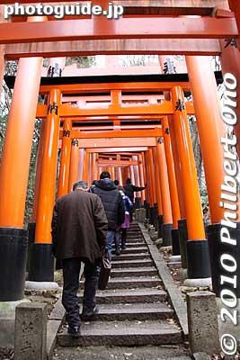 There are some steps as well. 
Keywords: kyoto Fushimi Inari Taisha Shrine 