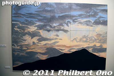 John Wells' oil painting of Mt. Hiei at dusk as seen from his window at home.
Keywords: kyoto international photo showcase kips 2011 john wells