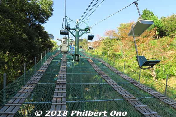 Chair lift to Kasamatsu Park. 
Keywords: kyoto miyazu Amanohashidate kasamatsu park