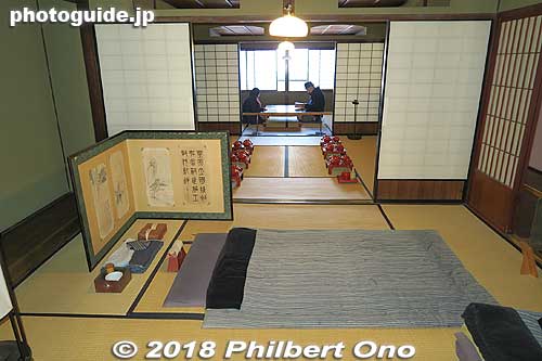Guest room on the 2nd floor of Tamaya inn.
Keywords: mie kameyama seki-juku shukuba tokaido stage town