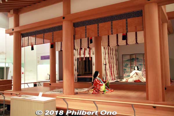 Living quarters of the Saio princess in the 11th century. 斎王居室復元模型
Keywords: mie meiwa saiku history museum