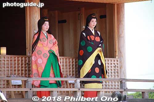 Top-ranking court ladies called the Naishi (内侍) working at the Saiku Palace.
Keywords: mie meiwa saiku saio matsuri festival