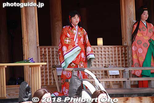 In 2018, the child Saio princess was portrayed by 10-year-old Nishimura Manami (西村 まなみ) from Meiwa. She was selected by lot from a number of girls. Not all Saio princesses were adults, some were a child. 子供斎王
Keywords: mie meiwa saiku saio matsuri festival