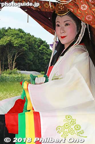 Saio princess in a palanquin in Meiwa, Mie Prefecture.
Keywords: mie meiwa saiku saio matsuri festival kimonobijin