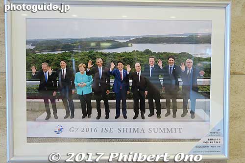 Portrait of G7 summit leaders at ise-Shima.
Keywords: mie toba Mikimoto Pearl Island museum