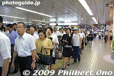 Morning rush hour at Sendai Station. People heading for the exit inside Sendai Station.
Keywords: miyagi sendai station train 