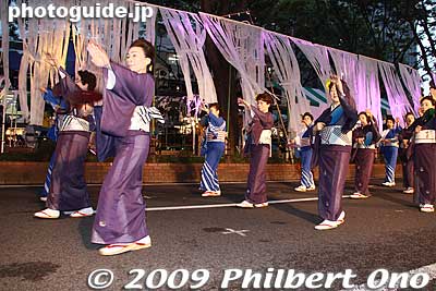 Folk dancers for Tanabata Odori
Keywords: miyagi sendai tanabata matsuri star festival evening stage performance 