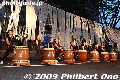 Taiko drummers
Keywords: miyagi sendai tanabata matsuri star festival evening stage performance 
