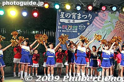 Keywords: miyagi sendai tanabata matsuri star festival evening stage performance 