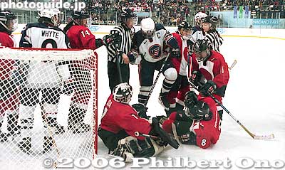 Frenzy in front of Japan's goal.
Keywords: nagano prefecture 1998 winter olympics