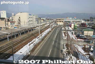 View from train station overpass
Keywords: nagano okaya train station
