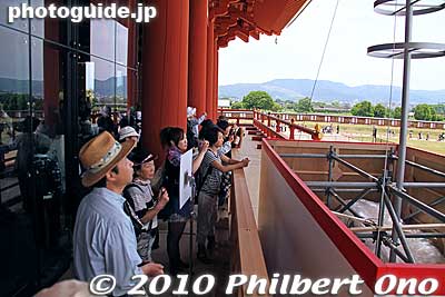 We could also go outside on the balcony and see a good view.
Keywords: nara heijo-kyo capital heijo palace 