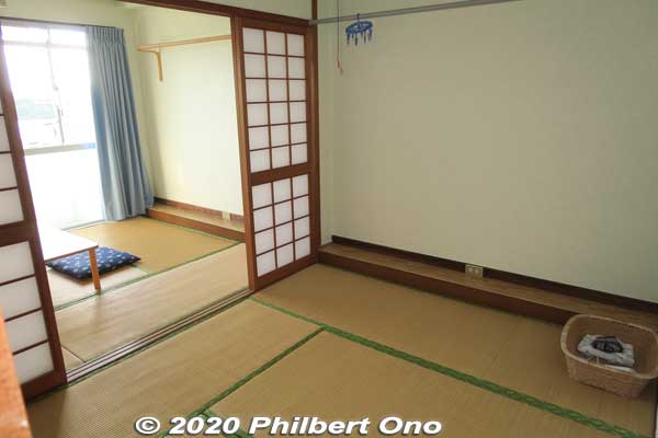 My Japanese-style room at Takemori Inn on Iriomote. Nice two-room suite.
Keywords: okinawa Iriomote ryokan inn