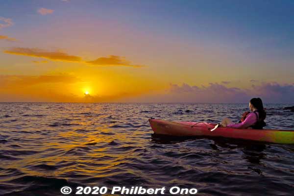 Sunrise kayaking on Iriomote, Yaeyama, Okinawa.
Keywords: okinawa Iriomote Maira River sunrise kayak canoe japanriver