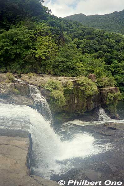Mariyudu Falls on Urauchi River. About 20 meters wide and 16-meter drop in total. One of Japan's 100 Famous Waterfalls. マリゥドゥの滝
*People can no longer come this close to the falls. There were people who slipped and fell in, so the closeup path is blocked.
Keywords: okinawa Iriomote urauchi river waterfall hike japanriver