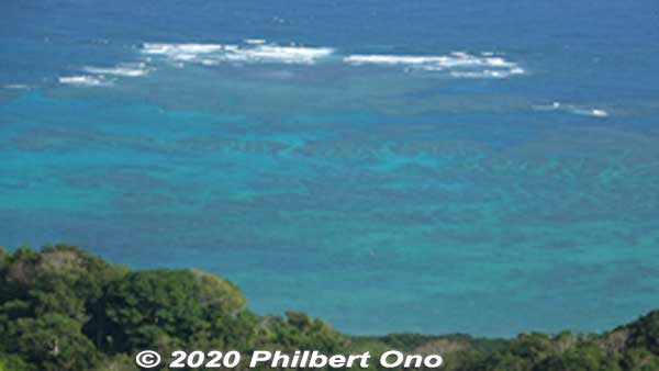 View of coral reef from Nosokodake Lookout Point in northern Ishigaki. 
Keywords: okinawa Ishigaki Nosokodake mt.