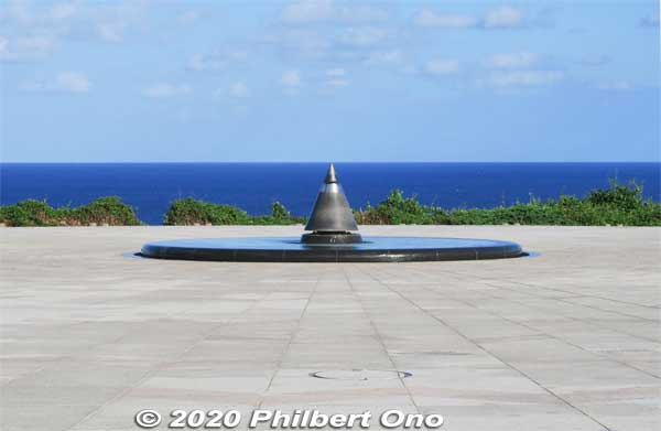 Flame of Peace at the center of the Peace Plaza on the oceanfront. 平和の火
Keywords: okinawa itoman Cornerstone of Peace war memorial monument