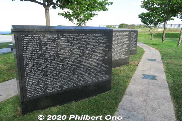 Slabs for 14,000+ Americans who died in Okinawa.
Keywords: okinawa itoman Cornerstone of Peace war memorial monument