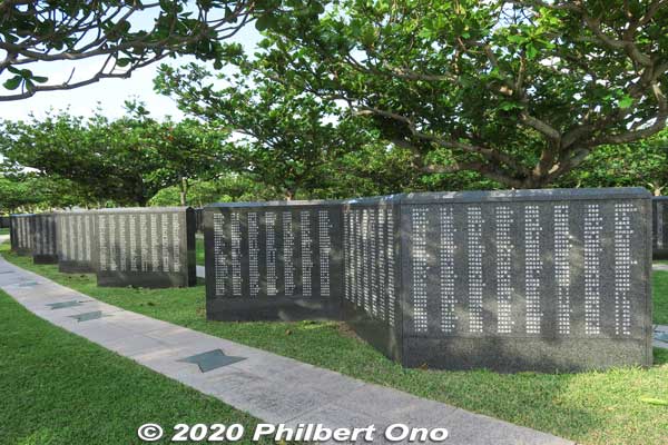 Keywords: okinawa itoman Cornerstone of Peace war memorial monument