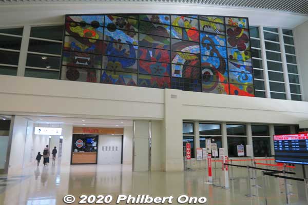 Stained glass at the end of the terminal.
Keywords: okinawa naha airport