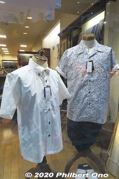Kariyushi shirts, Okinawan-style Aloha shirts.
Keywords: Okinawa Naha Kokusai-dori shopping road