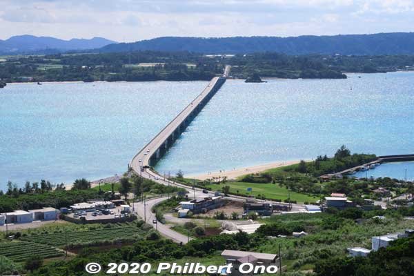 Kouri Ohashi Bridge as seen from Kouri Ocean Tower's top deck.
Keywords: okinawa nakajin-son kouri kori island