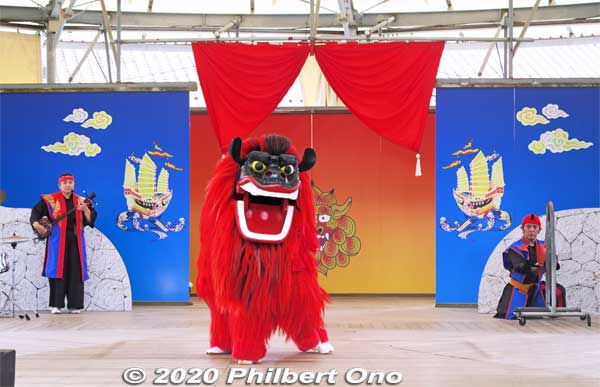 Okinawan shishi-mai lion dance.
Keywords: okinawa nanjo world eisa taiko drummers drum