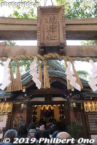 Nankun-sha cat shrine (楠珺社). 
Keywords: osaka Sumiyoshi Taisha jinja shrine new year cat
