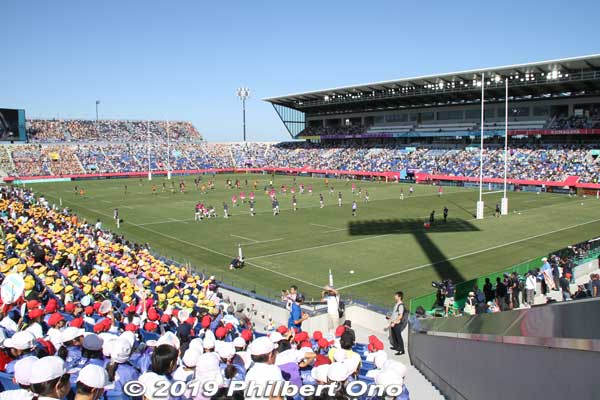 Beautiful day for rugby.
Keywords: saitama Kumagaya Rugby World Cup stadium