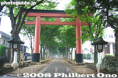 Hikawa Shrine torii points the way to the shrine. Omiya, Saitama
Keywords: saitama omiya hikawa shrine shinto torii japanshrine