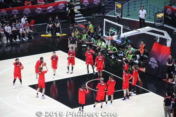 Japan women's national team in red.
Keywords: saitama super arena