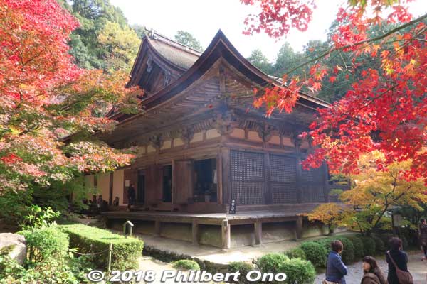 Kongorinji Hondo main hall, National Treasure amid autumn maple leaves.
Keywords: shiga aisho koto sanzan kongorinji temple fall autumn leaves foliage kotosanzan