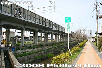 Shinkansen tracks and cycling path
Keywords: shiga aisho-cho echigawa-juku shinkansen train tracks