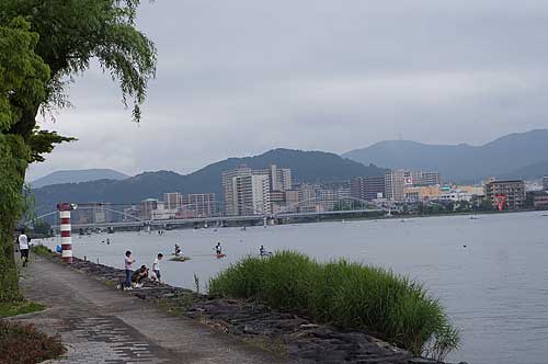 Lake Biwa Rowing Course operated by Shiga Prefecture for major rowing regattas. Seven of the eight boats used for the rowing tour were borrowed from this facility. It is near the head of Seta River, and near Seta Rowing Club.
