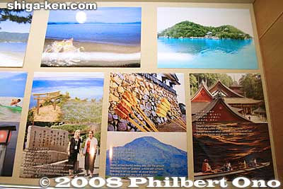 Center showcase (right part).
Keywords: shiga lake biwa rowing song photo exhibition gallery