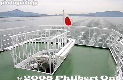 Top deck of boat going from Nagahama to Chikubushima
Keywords: Shiga nagahama chikubushima