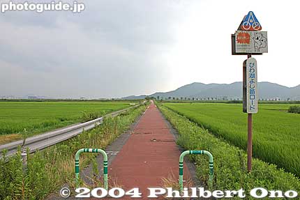 Cycling path in Azuchi named Yoshi-bue Road.
Keywords: shiga prefecture azuchi azuchicho