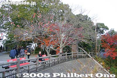 Lookout in front of temple
Keywords: shiga prefecture omi-hachiman castle fall autumn colors
