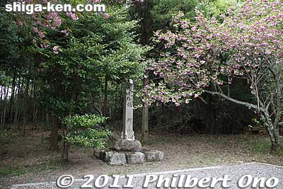 Small monument at Iba Goten.
Keywords: shiga higashiomi ibanosakakudashi matsuri festival mikoshi portable shrine 