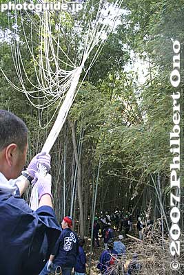 Hanging on to the strings...
Keywords: shiga higashiomi yokaichi odako matsuri giant kite festival bamboo strings